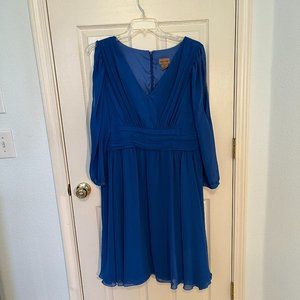 Royal blue party dress, size 16w